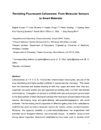 Revisiting Fluorescent Calixarenes: from Molecular Sensors to Smart Materials