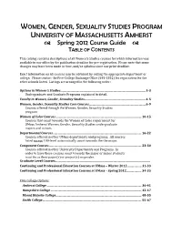 Spring 2012 Course Guide  TABLE of CONTENTS