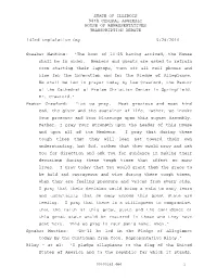 STATE of ILLINOIS 96Th GENERAL ASSEMBLY HOUSE of REPRESENTATIVES TRANSCRIPTION DEBATE