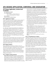 AP.4 Degree Application, Conferral and Graduation 1