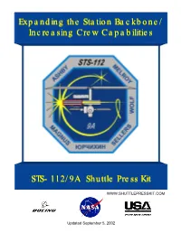 Increasing Crew Capabilities STS- 112/9A Shuttle Press