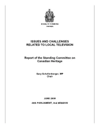 Issues and Challenges Related to Local Television