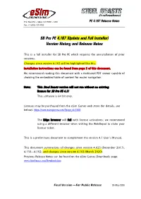 SB Pro PE 4.167 (Update and Full Installer) Version History and Release Notes