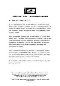 The History of Guinness