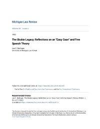 The Skokie Legacy: Reflections on an "Easy Case" and Free Speech Theory