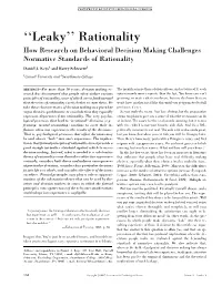 ''Leaky'' Rationality