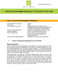 Project/Programme Proposal to the Adaptation Fund