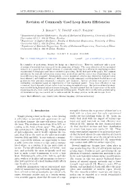 Revision of Commonly Used Loop Knots Efficiencies