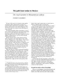 The Path from Aztlan to Mexico: on Visual Narration in Mesoamerican