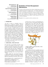 Evolution of Clock Escapement Mechanisms