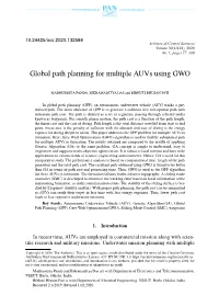 Global Path Planning for Multiple Auvs Using GWO