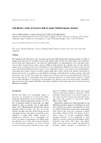 Life-History Traits of Invasive Fish in Small Mediterranean Streams