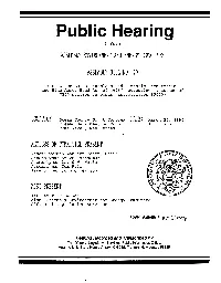 Public Hearing Before ASSEMBLY ENVIRONMENT and ENERGY COMMITTEE