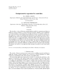 Semiparametric Regression for Count Data