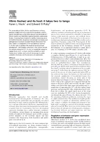 Vibrio Fischeri and Its Host: It Takes Two to Tango Visick and Ruby 633