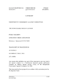 02-05-2014 Operation Credo-Spicer Transcript Pp. 03146-03210 From