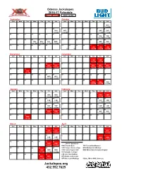 2016-17 Jackalopes Schedule