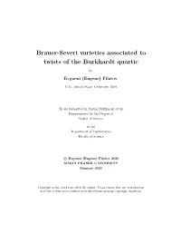 Brauer-Severi Varieties Associated to Twists of the Burkhardt Quartic
