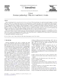 Forensic Palynology: Why Do It and How It Works