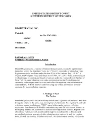 Register.Com, Inc. V. Verio, Inc. (S.D.N.Y.)