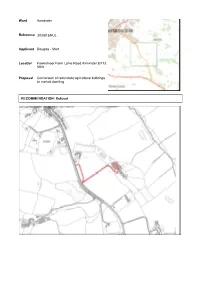 Ward Axminster Reference 20/0818/FUL Applicant Douglas