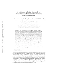 A Minimum-Labeling Approach for Reconstructing Protein Networks Across Multiple Conditions