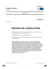 En En Motion for a Resolution