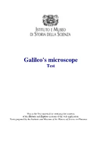 Galileo's Microscope Test