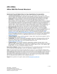 [MS-OVBA]: Office VBA File Format Structure
