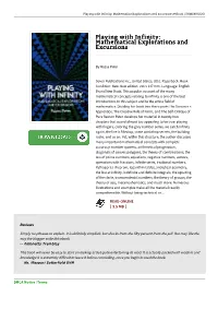 PDF # Playing with Infinity: Mathematical Explorations And