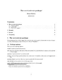 The Sectionbreak Package∗