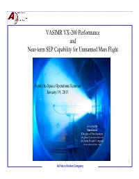 VASIMR VX-200 Performance and Near-Term SEP Capability for Unmanned Mars Flight