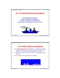XV. the Entity-Relationship Model