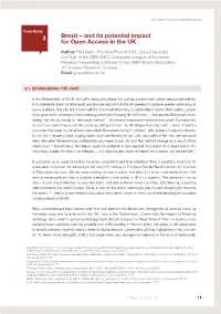 3 Brexit – and Its Potential Impact for Open Access in the UK
