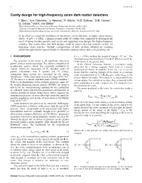Cavity Design for High-Frequency Axion Dark Matter Detectors
