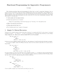 Functional Programming for Imperative Programmers