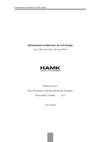 Information Architecture in Web Design