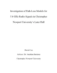 Investigation of Path-Loss Models for 5.8 Ghz Radio Signals In
