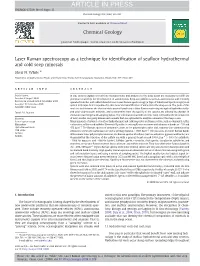 Laser Raman Spectroscopy As a Technique for Identification Of