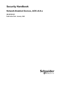 Security Handbook Network Enabled Devices, AOS V6.8.X