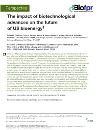 The Impact of Biotechnological Advances on the Future of US Bioenergy†