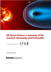 UK Space Science: a Summary of the Research Community and Its Benefits