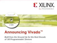 Vivado Customer Overview with 4 Modules