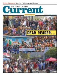 Dear Reader... B November 13, 2020 the Highlands Current Highlandscurrent.Org