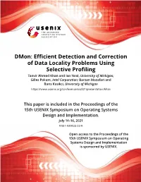 Dmon: Efficient Detection and Correction of Data Locality