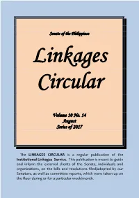 Linkages Circular Vol. 10 No. 14