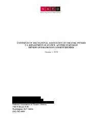 Paramount Consent Decree Review Public Comments 2018
