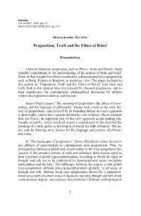 Pragmatism, Truth and the Ethics of Belief
