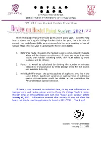 Review on Hostel Point System 2021/22