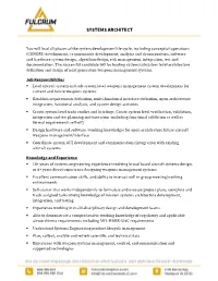 Systems Architect